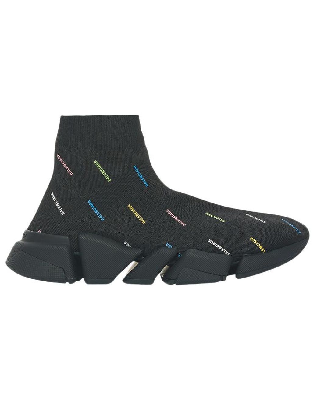 Balenciaga Brown (Wmns) Speed 2.0 Sneakers 'Recycled Knit With Allover Logo'