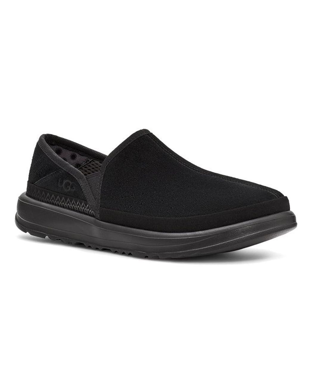 Ugg Black Kick It Slip-On Athleisure Casual Sports Shoe Fleece Lined for men