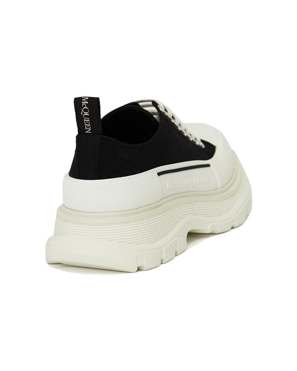 McQueen Black Tread Slick Lace Up