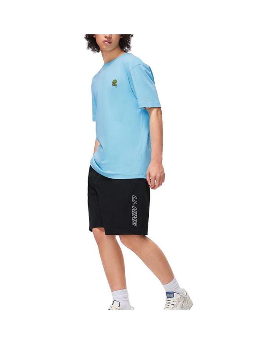 Li-ning Blue Small Tree Graphic T-Shirt 'Light' for men