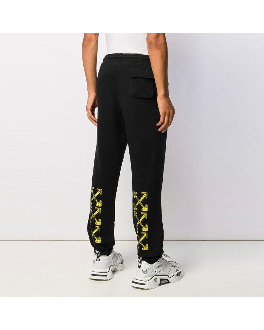 Off-White c/o Virgil Abloh Black Arrows Sketch Logo Casual Sports Pants for men