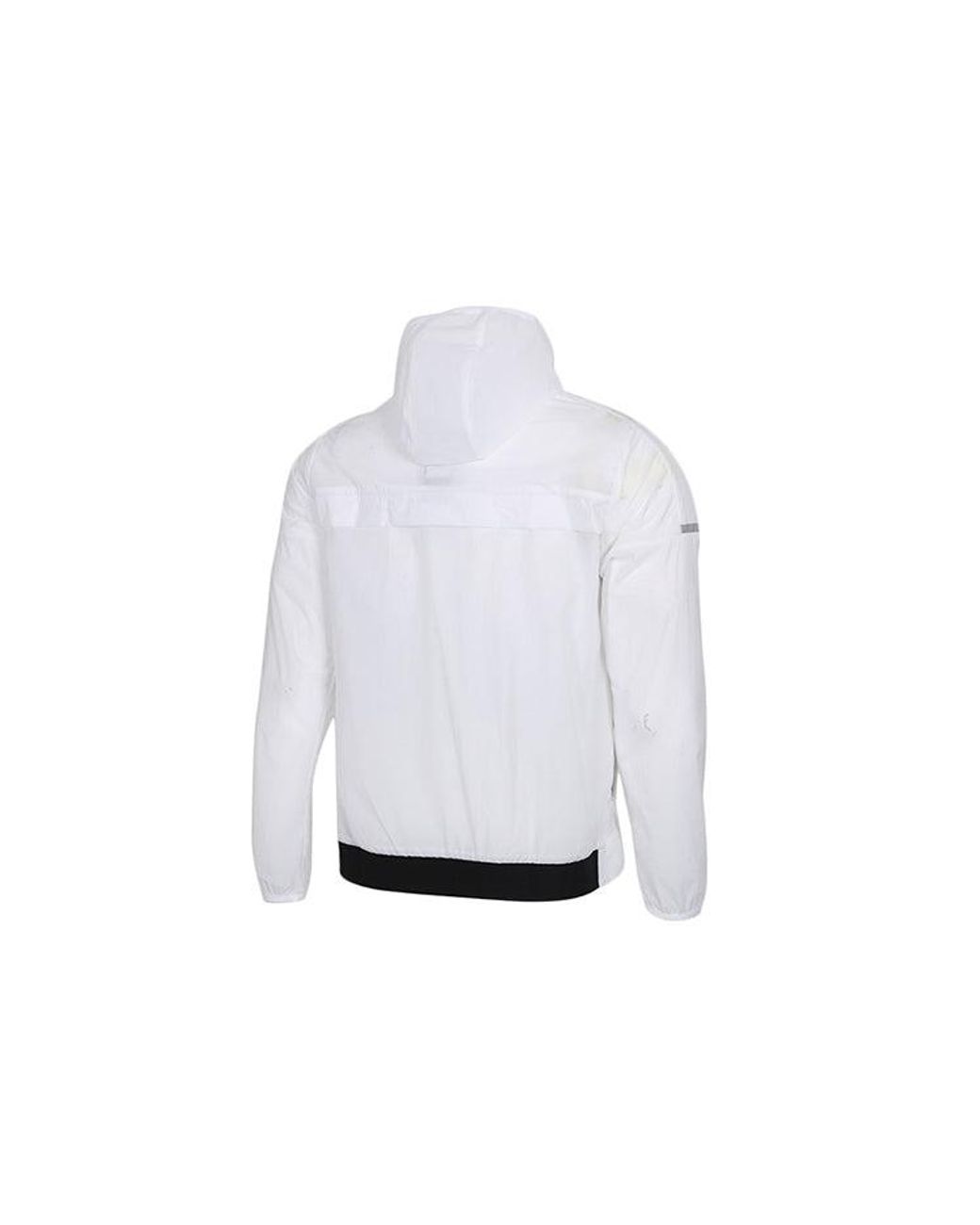 Adidas Blue Wb Light Logo Printing Woven Sports Hooded Jacket for men