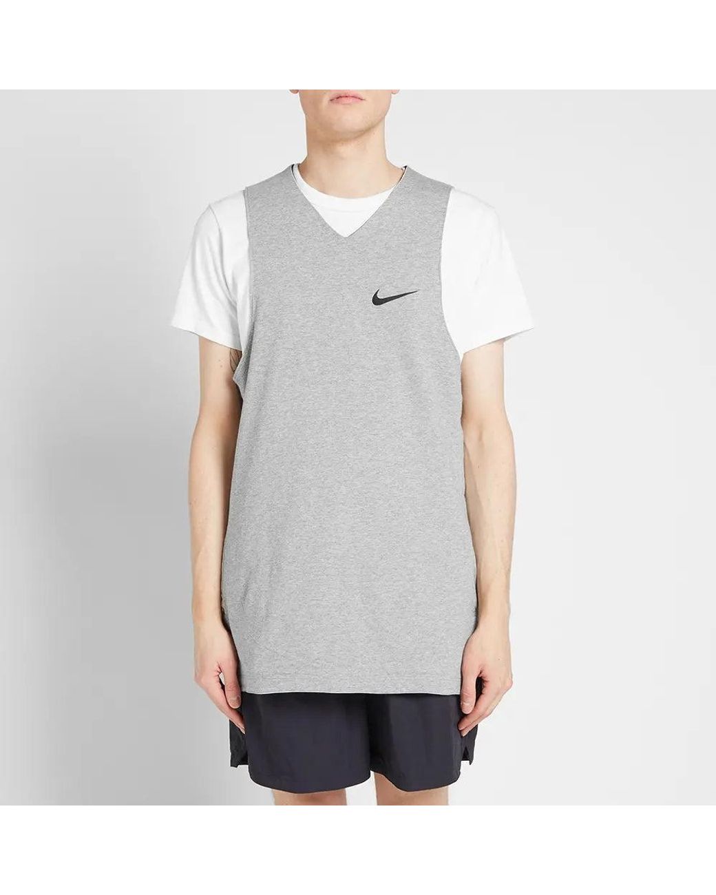 Nike White X Fear Of God Reversible Jersey 'Summit/Dark Heather' for men