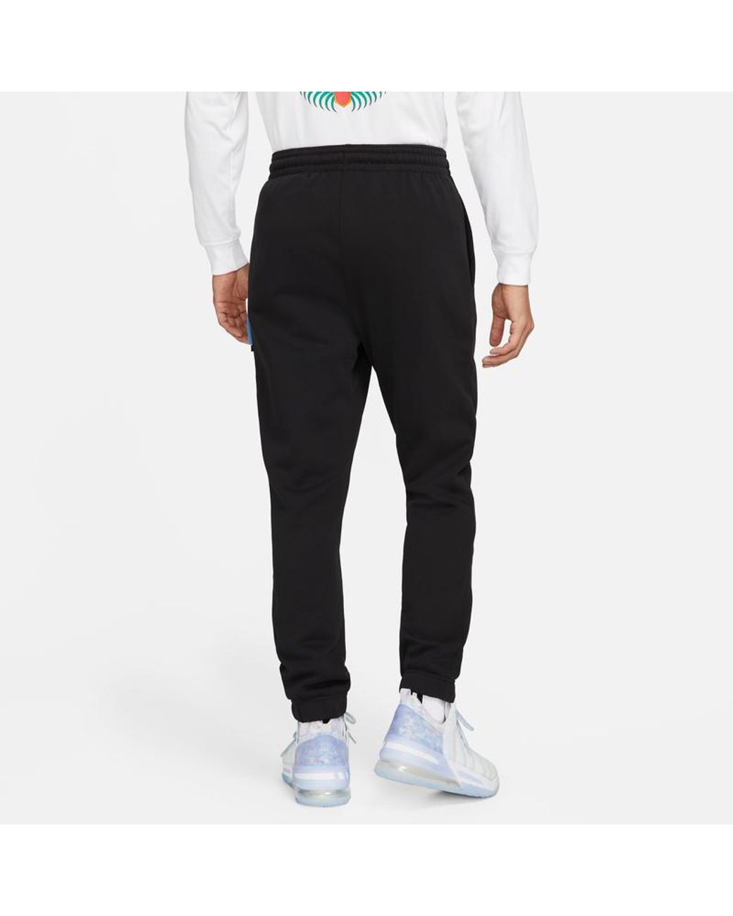 Nike Black Lebron Loose Fleece Lined Knit Bundle Feet Sports Pants/Trousers/Joggers for men
