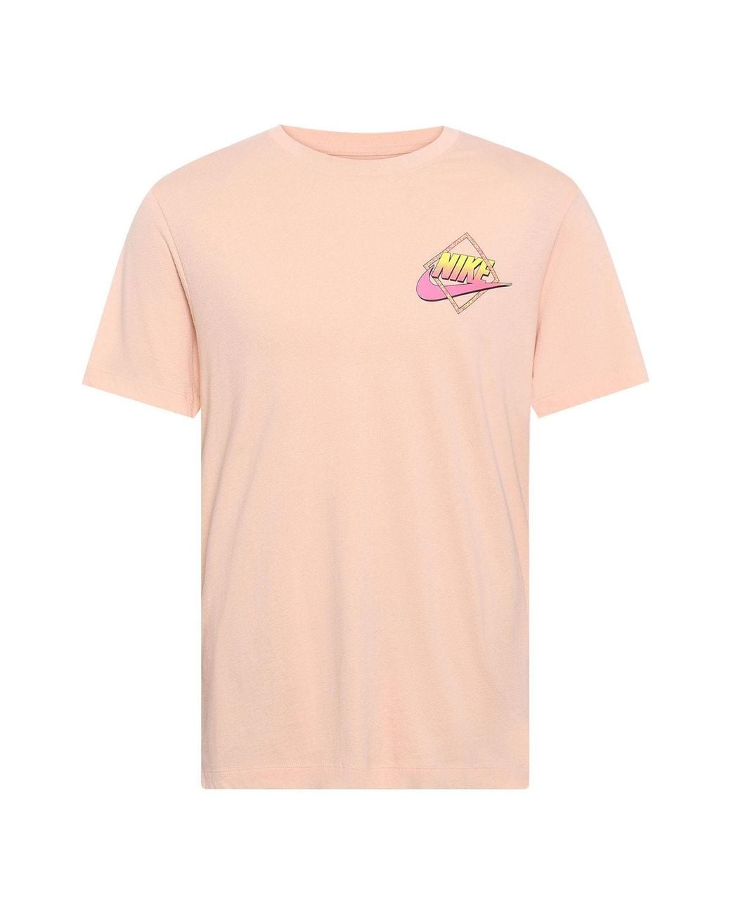 Nike Pink Sportswear Back Printing Sports Short Sleeve for men