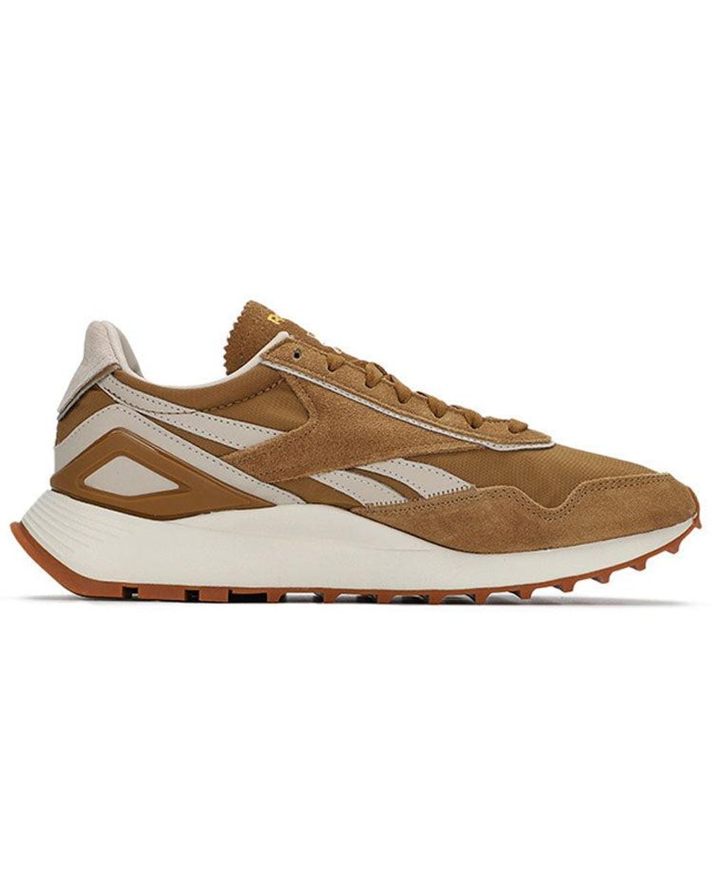Reebok Brown Classic Leather Running Shoes for men
