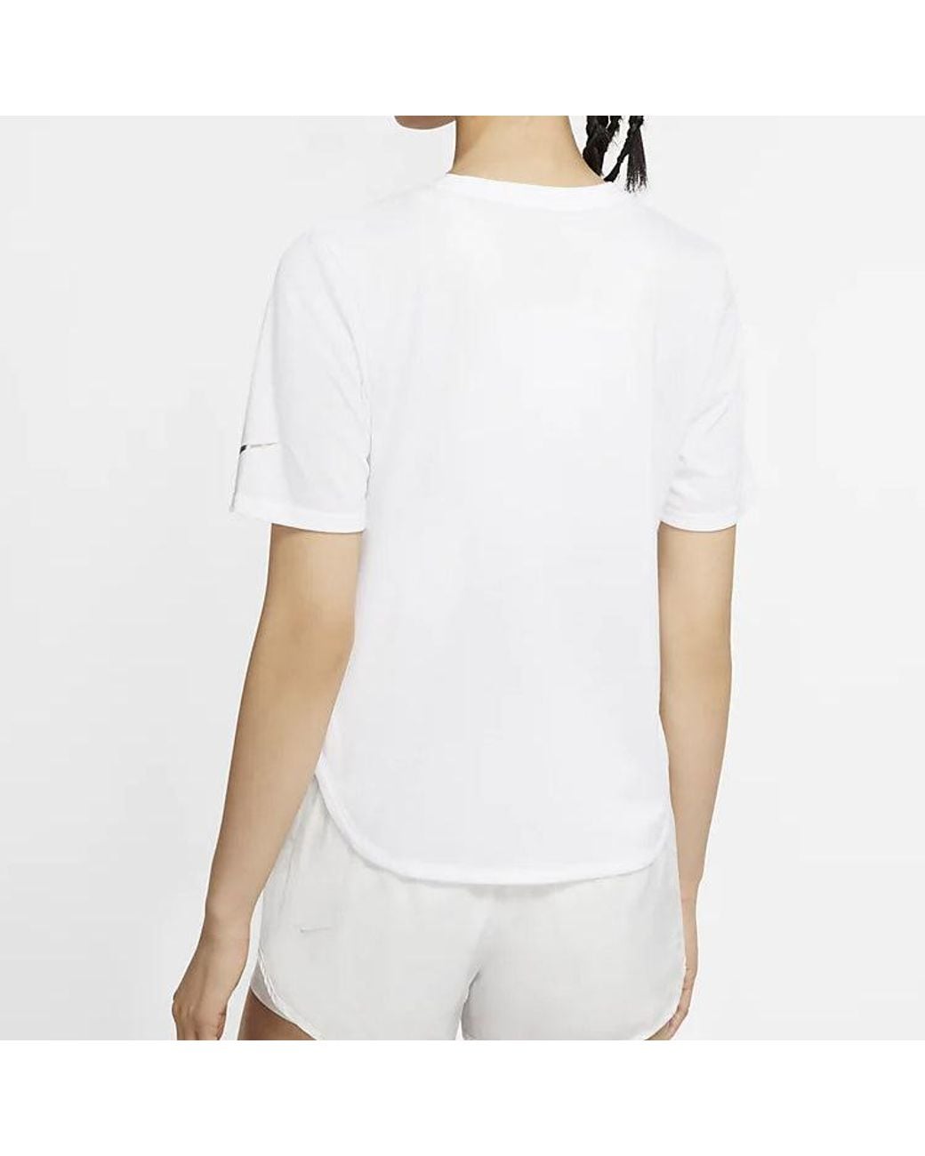 Nike White (Wmns) Ss20 Athleisure Casual Sports Short Sleeve