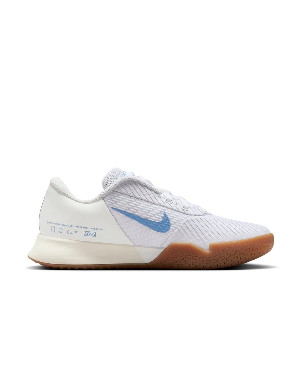 Nike White (Wmns) Court Air Zoom Vapor Pro 2 Tennis Shoes Sail Gum Light Light'