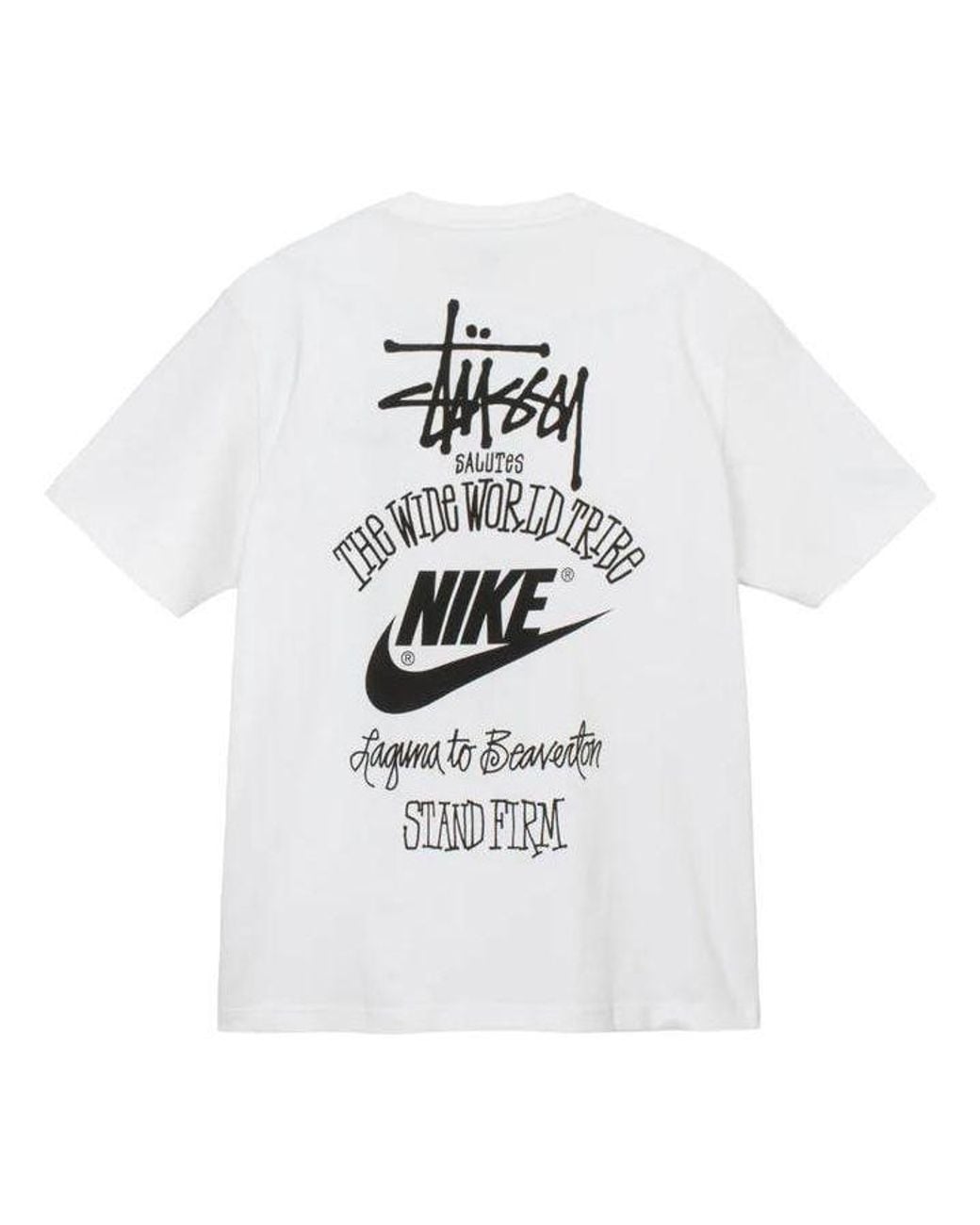 Nike White X Stssy The Wide World Tribe Tshirt (Asia Sizing) for men
