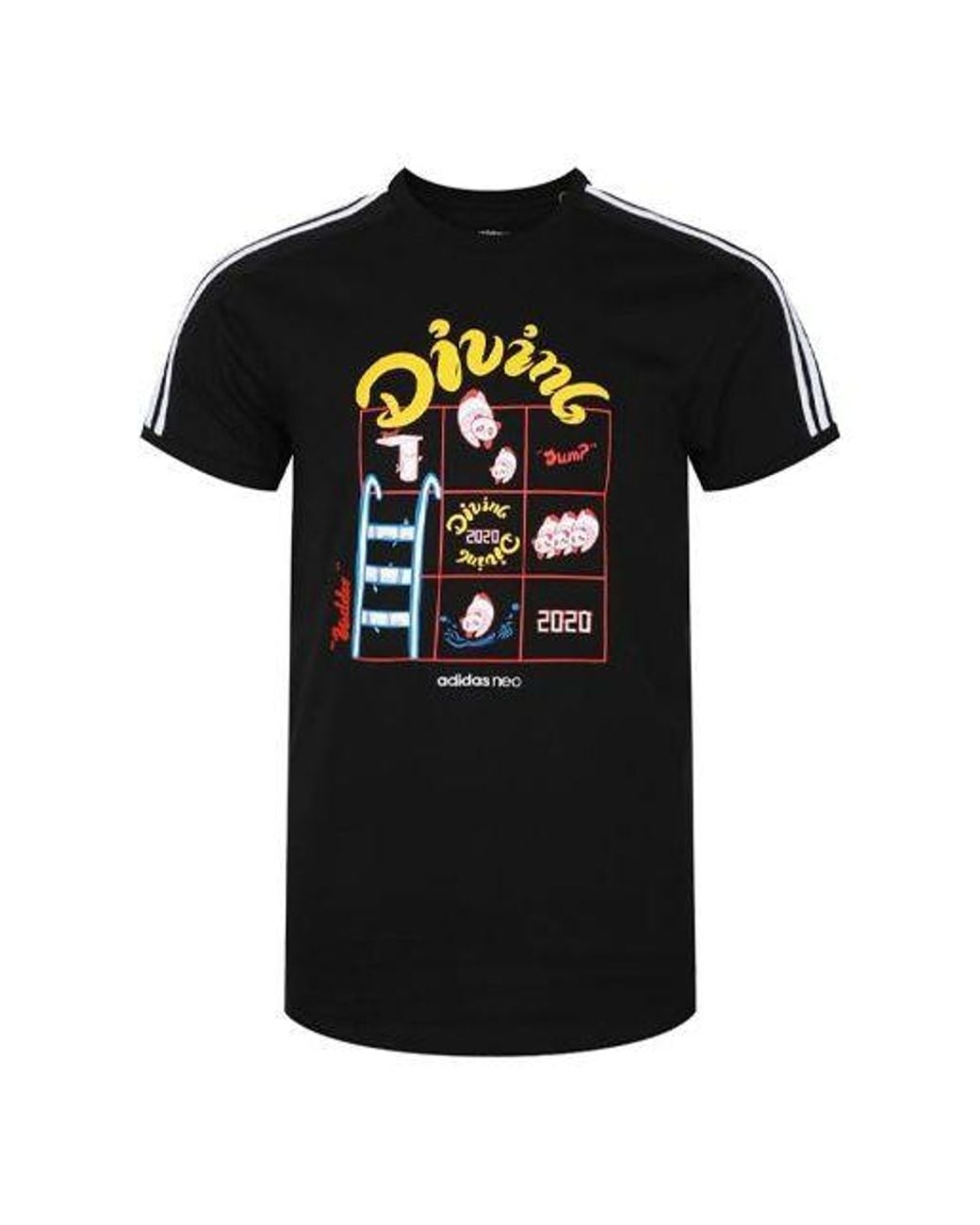 Adidas Black Neo Sports Short Sleeve T-Shirt for men
