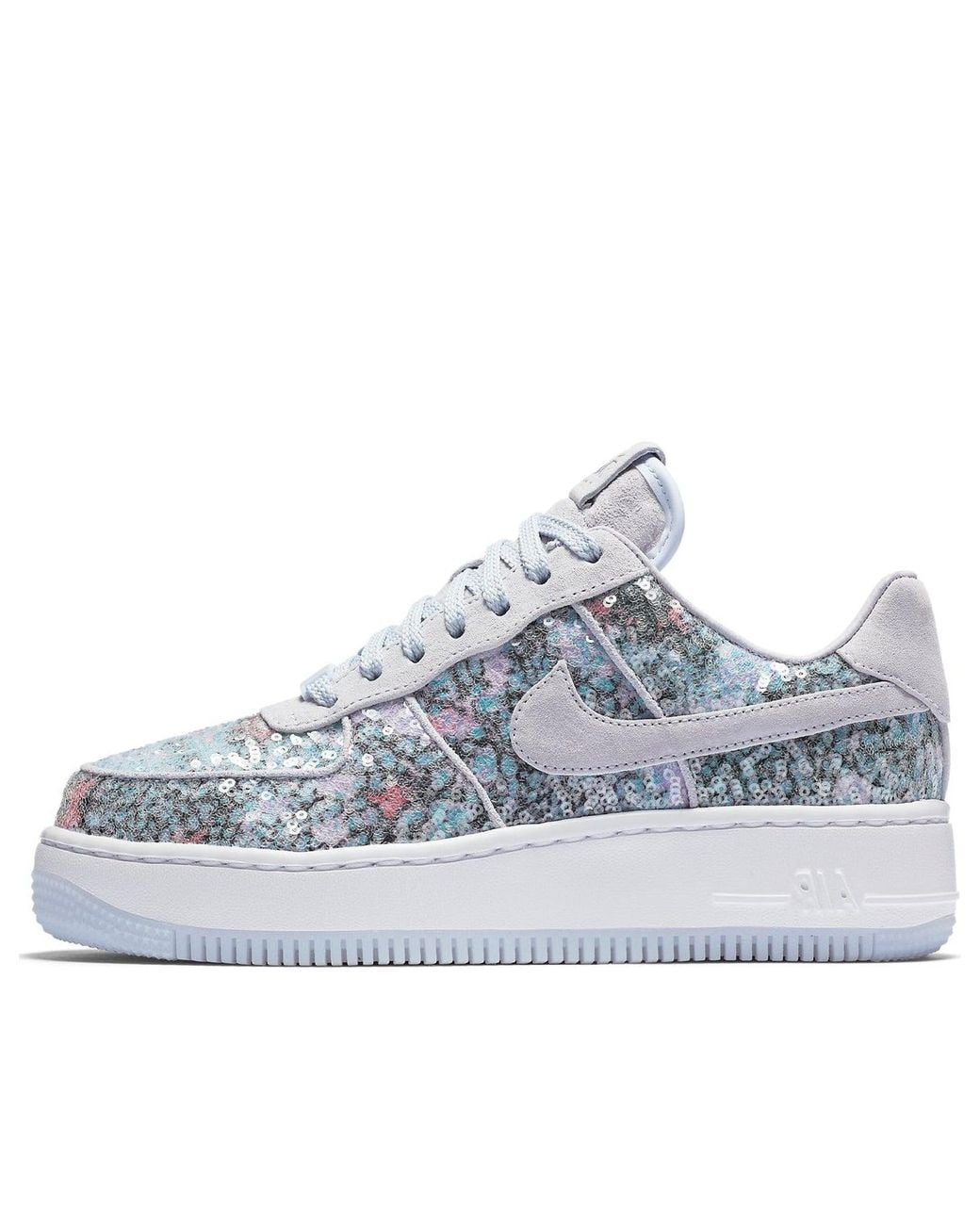Nike Blue (Wmns) Air Force 1 Upstep Low 'Glass Slipper'