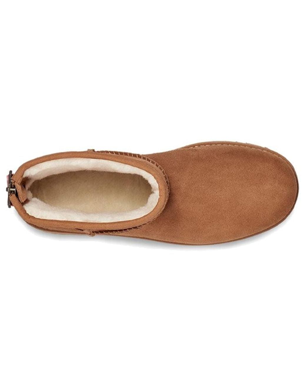 Ugg Brown Classic Mini Logo Zip