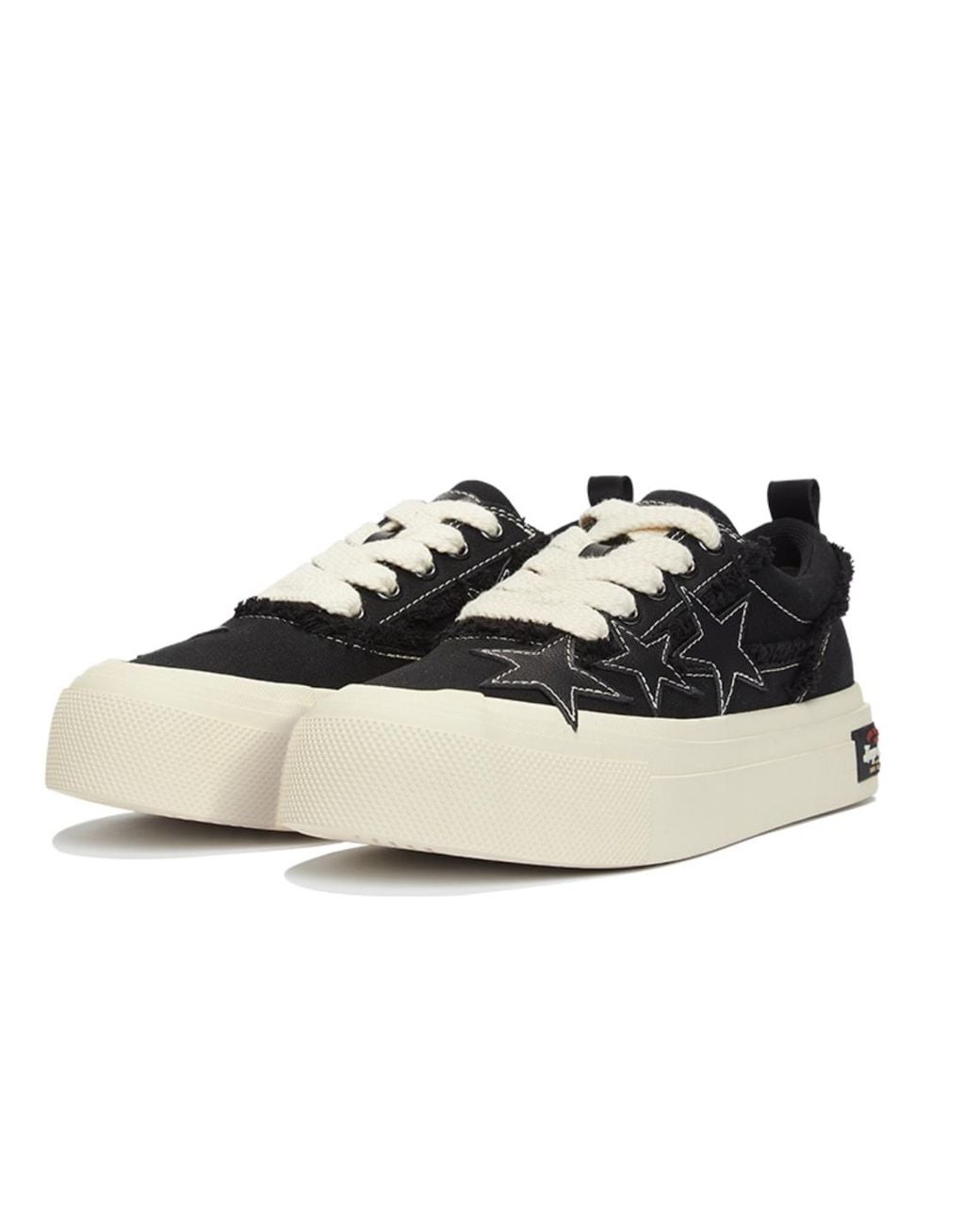 KAALIXTO Black Skateboarding Canvas Low Leather' for men