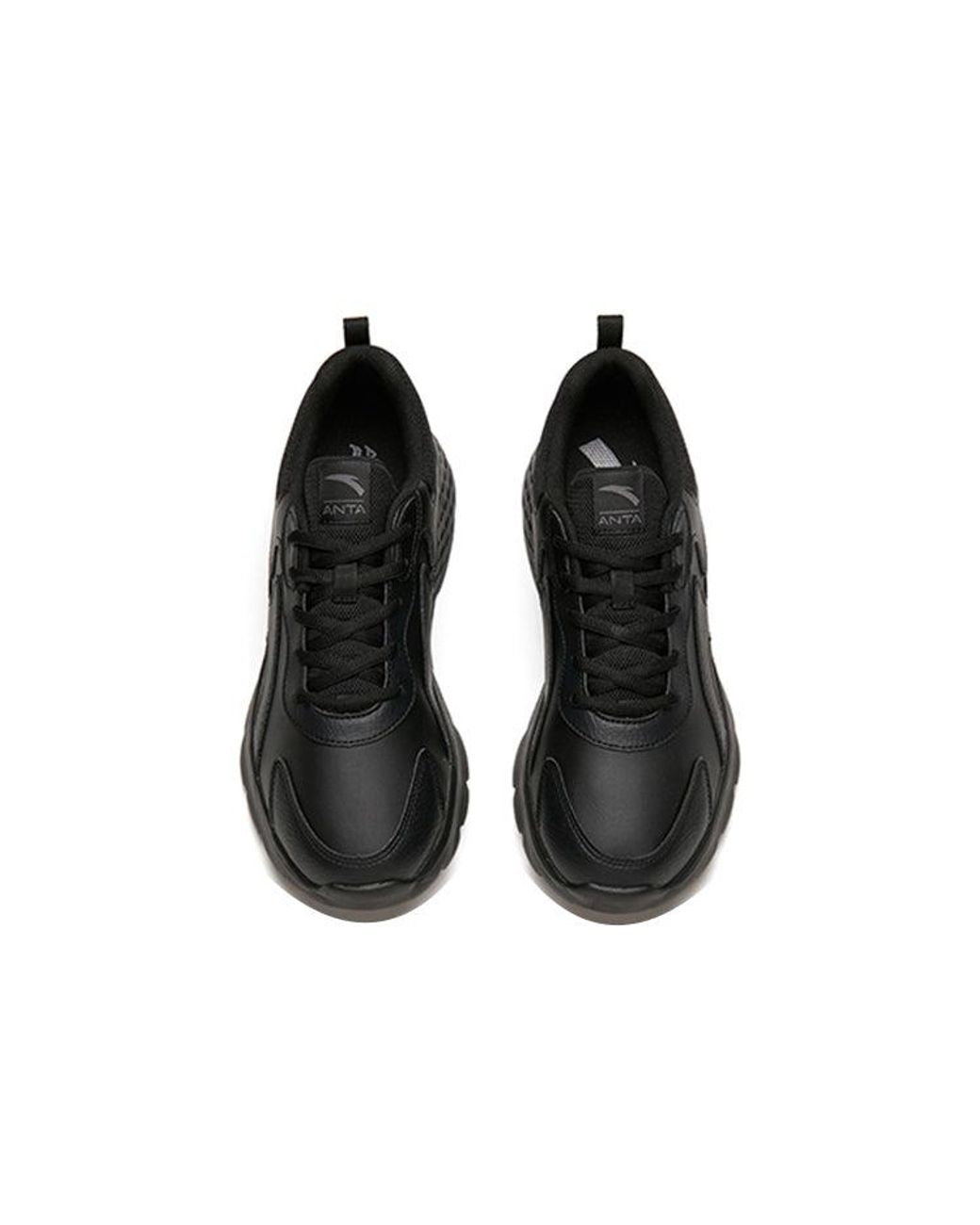 Anta Black Running Series Sneakers Soft Column Tech Running Series Sneakers for men
