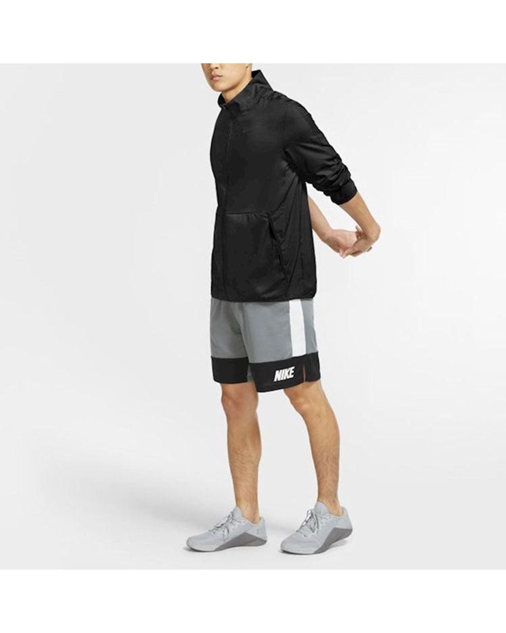 Nike Blue Dri-Fit Stand Collar Casual Sports Training Jacket for men