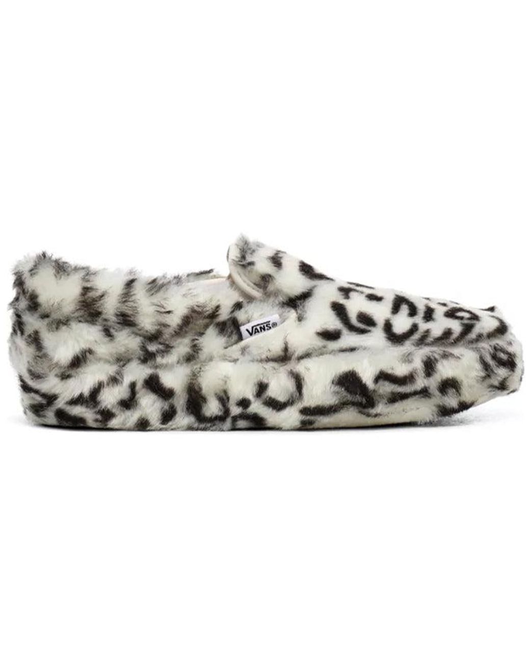 Vans Gray Sandy Liang X Classic Slip-On Platform 'Fuxxy Leopard' for men