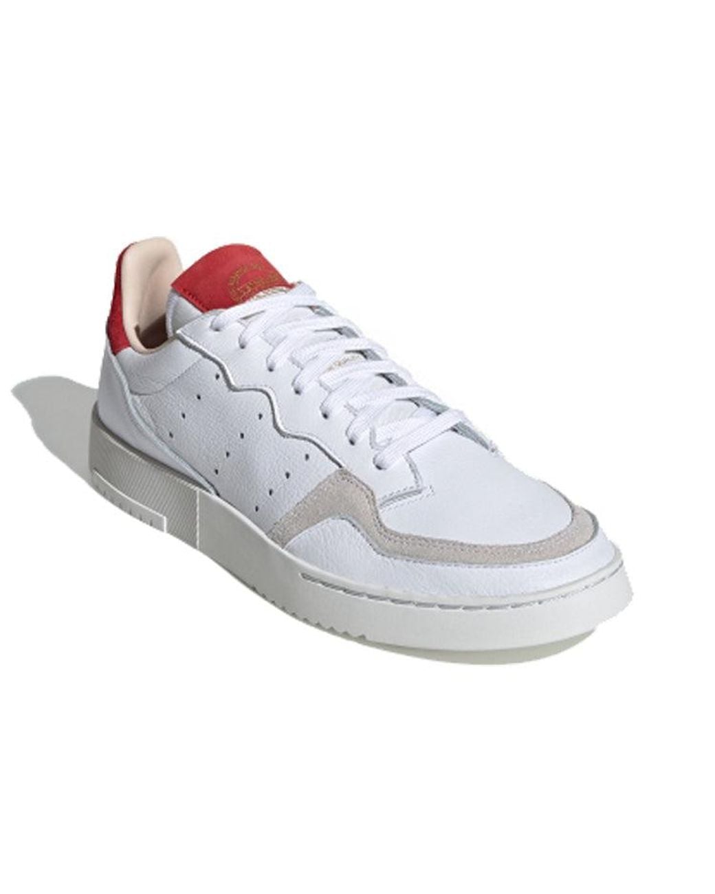 Adidas White Supercourt Scarlet' for men