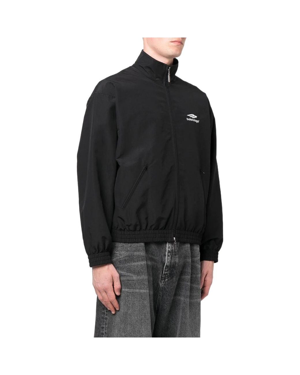 Balenciaga Black 3B Sports Icon Tracksuit Jacket Small Fit for men