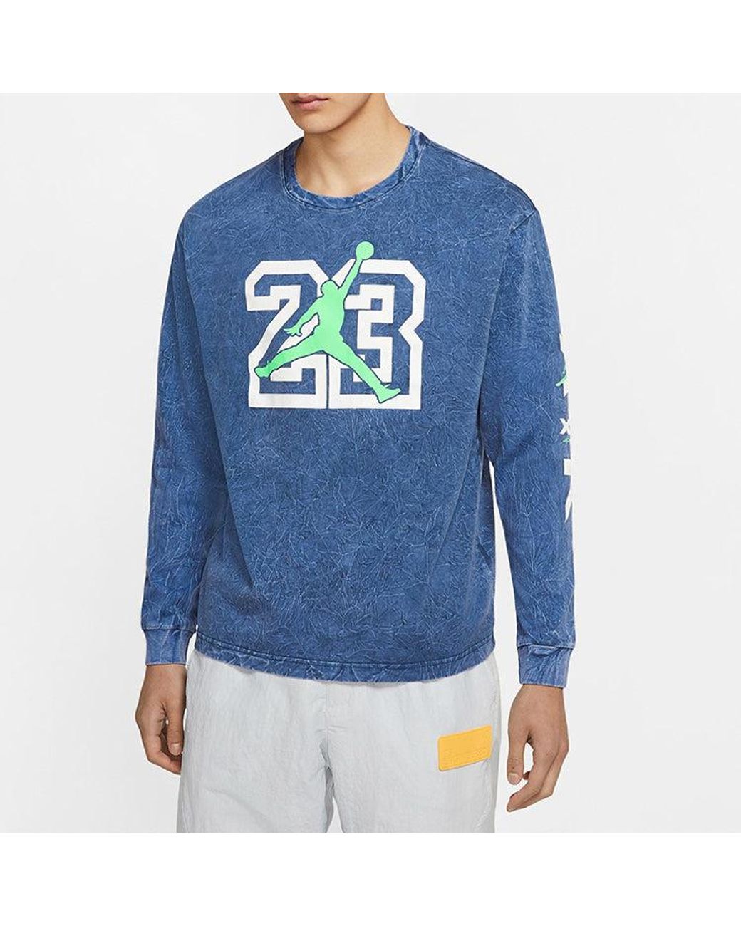 Nike Blue Legacy Aj13 Long Sleeves for men