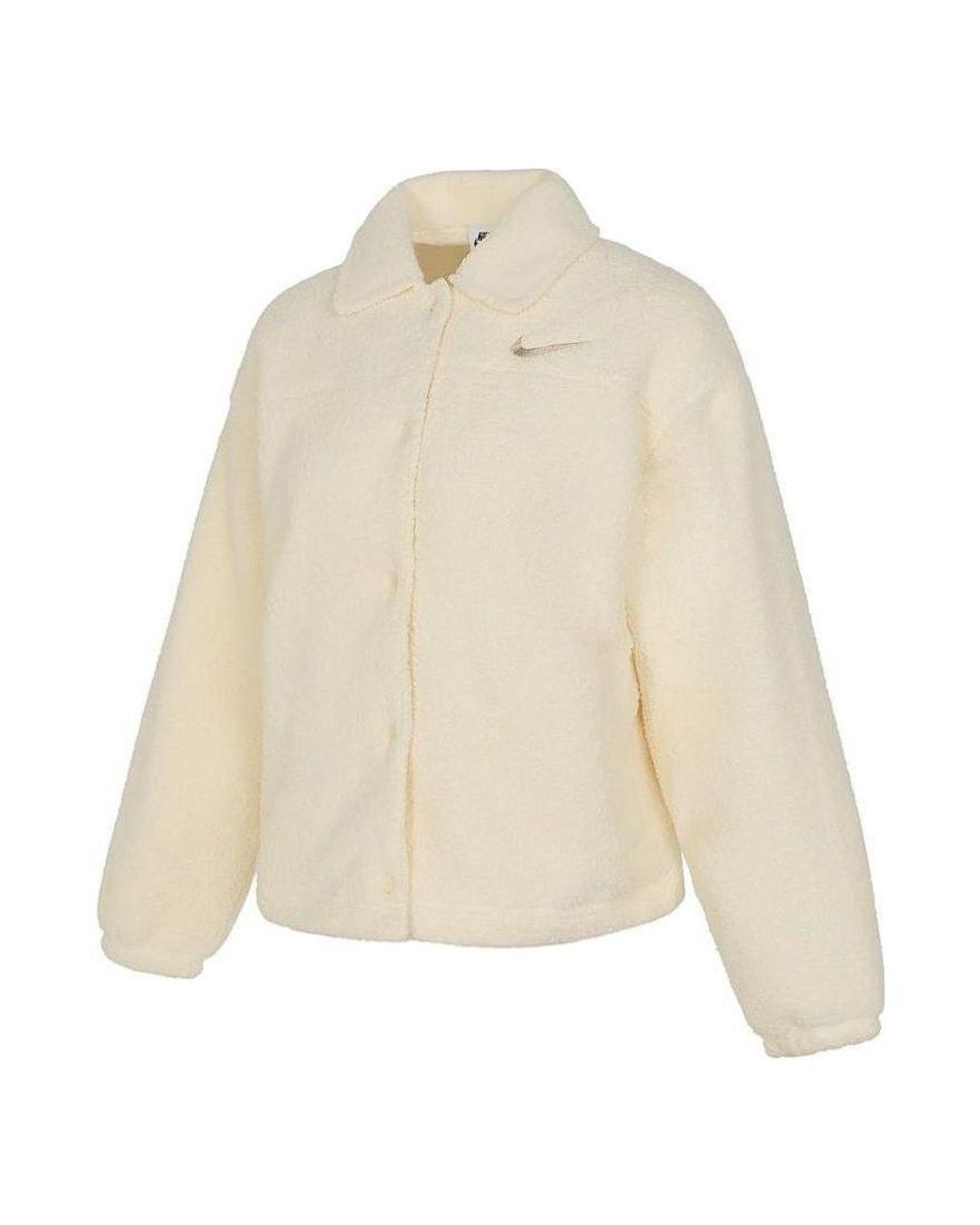Nike Natural (Wmns) Sportswear Collared High-Pile Jacket 'Coconut Milk'