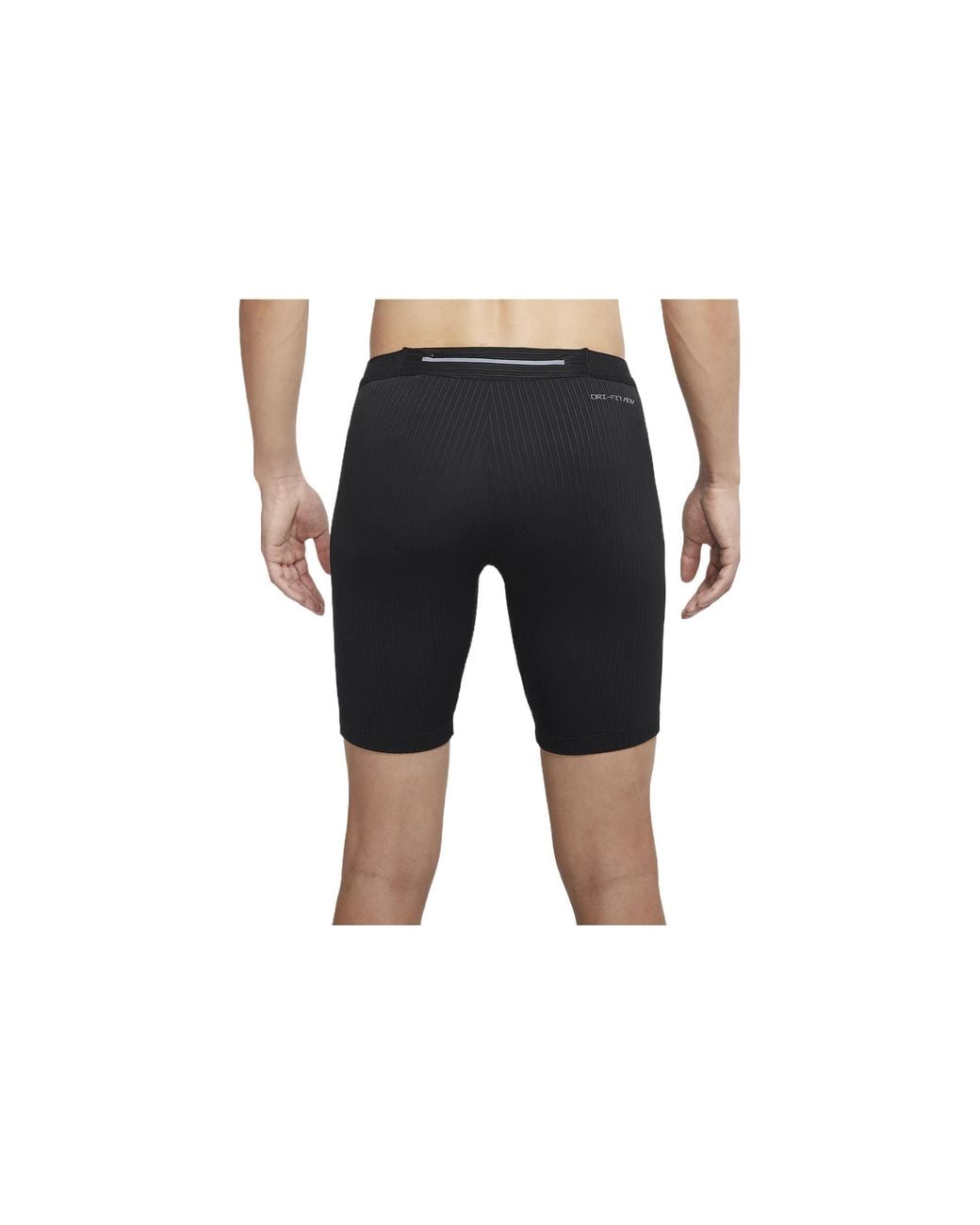 Nike Black Dri-Fit Stripe Breathable Lacing Slim Fit Sports Shorts for men