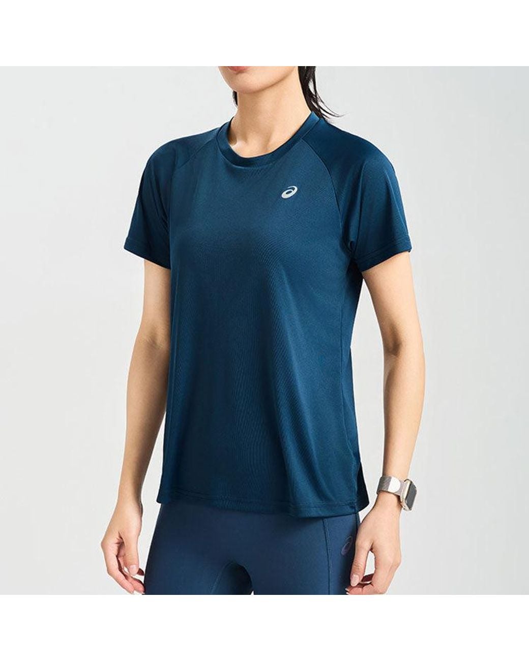 Asics Blue (Wmns) Inner Muscle Short Sleeve Top 'Thunder'