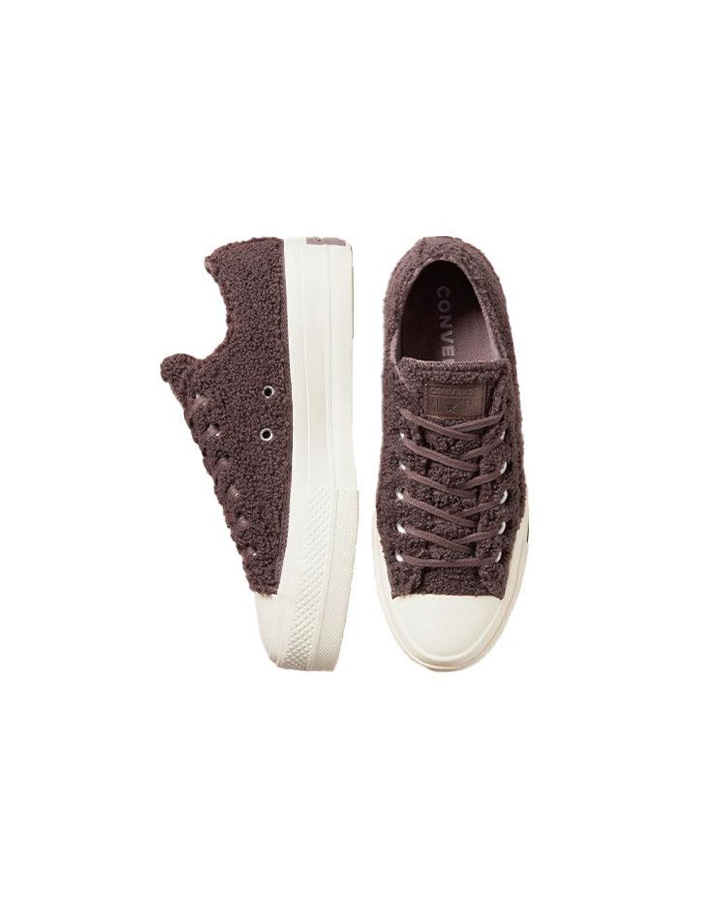 Converse Brown (Wmns) Chuck Taylor All Star Platform Low 'Cozy Sherpa