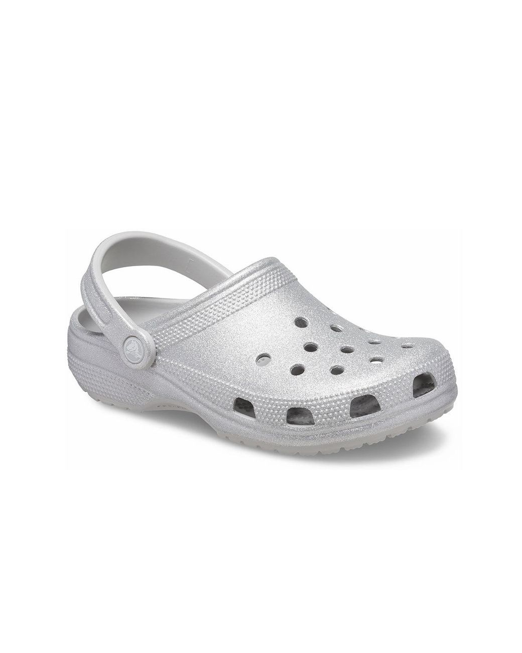 CROCSTM White Classic Glitter Clogs