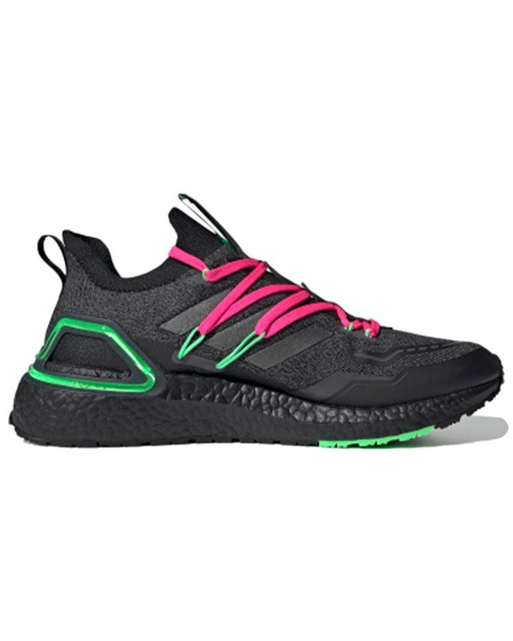 Adidas Black Ultra Boost 20 Explorer 'Night Metallic Lime' for men