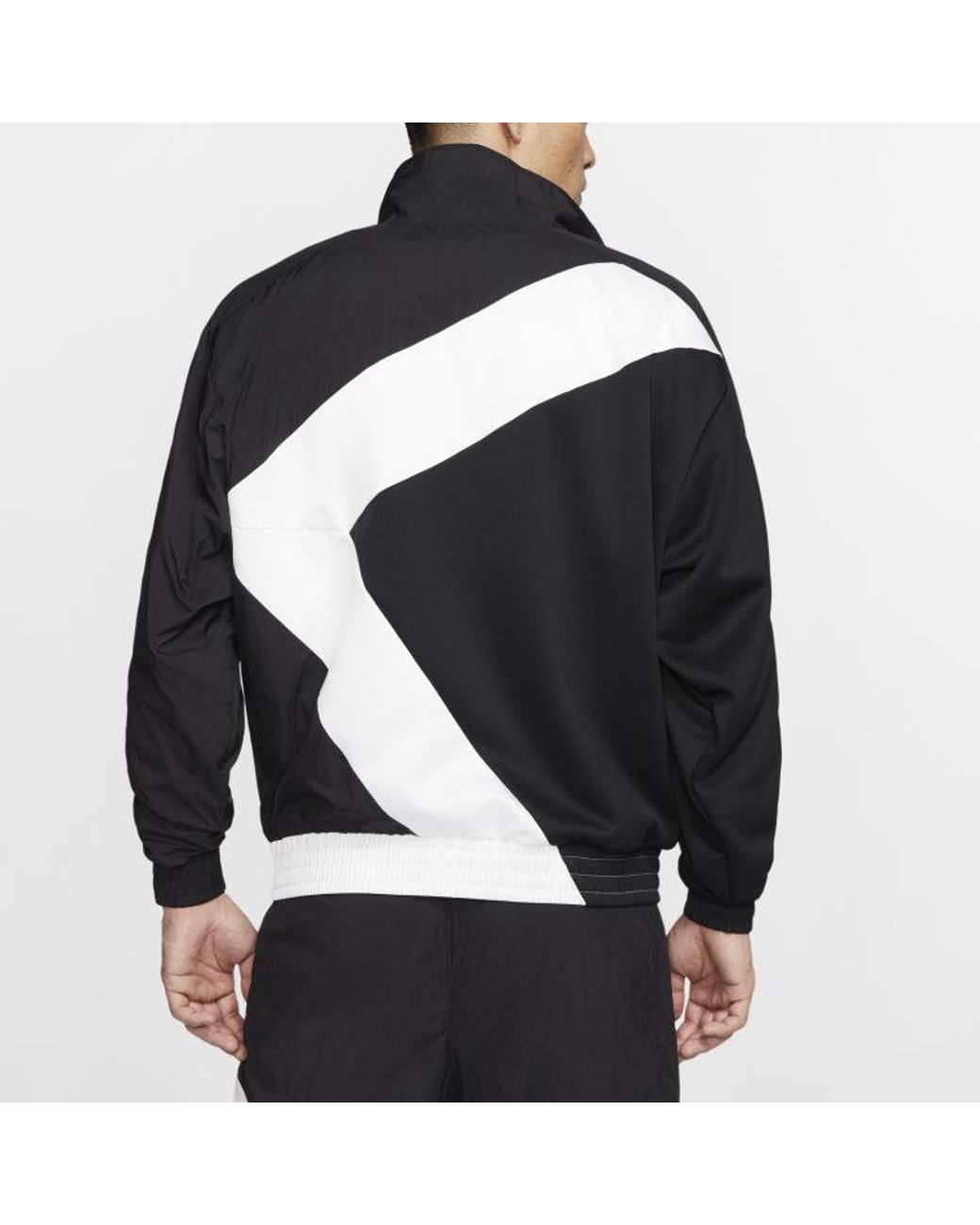 Nike Black Wings Diamond Retro Sports Running Training Stand Collar Jacket for men