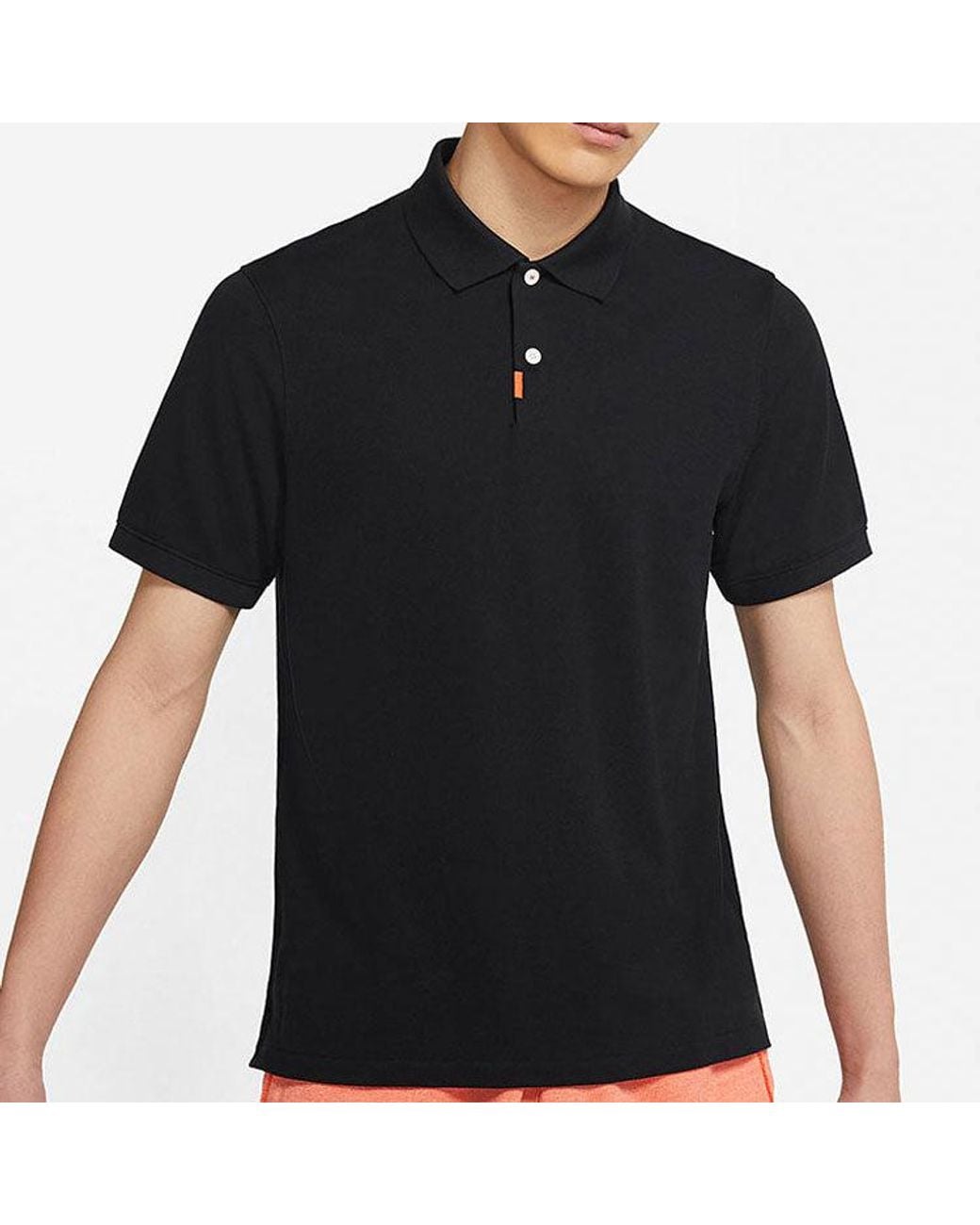 Nike Black Training Athleisure Casual Sports Short Sleeve Polo Shirt for men