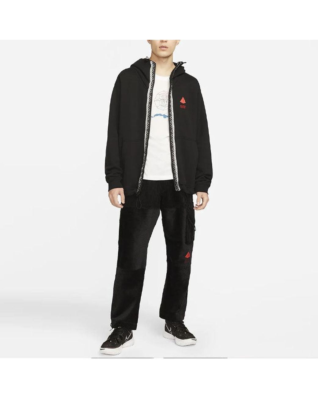Nike Blue Corduroy Cargo Casual Straight Long Pants/Trousers for men