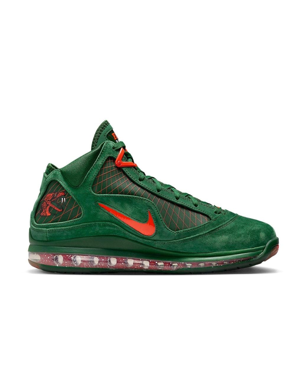 Nike Green X Florida A&M University Lebron 7 Retro 'Rattlers for men