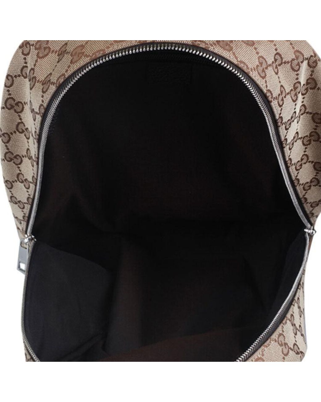 Gucci Brown Logo Leather Logo Canvas Schoolbag Backpack Classic