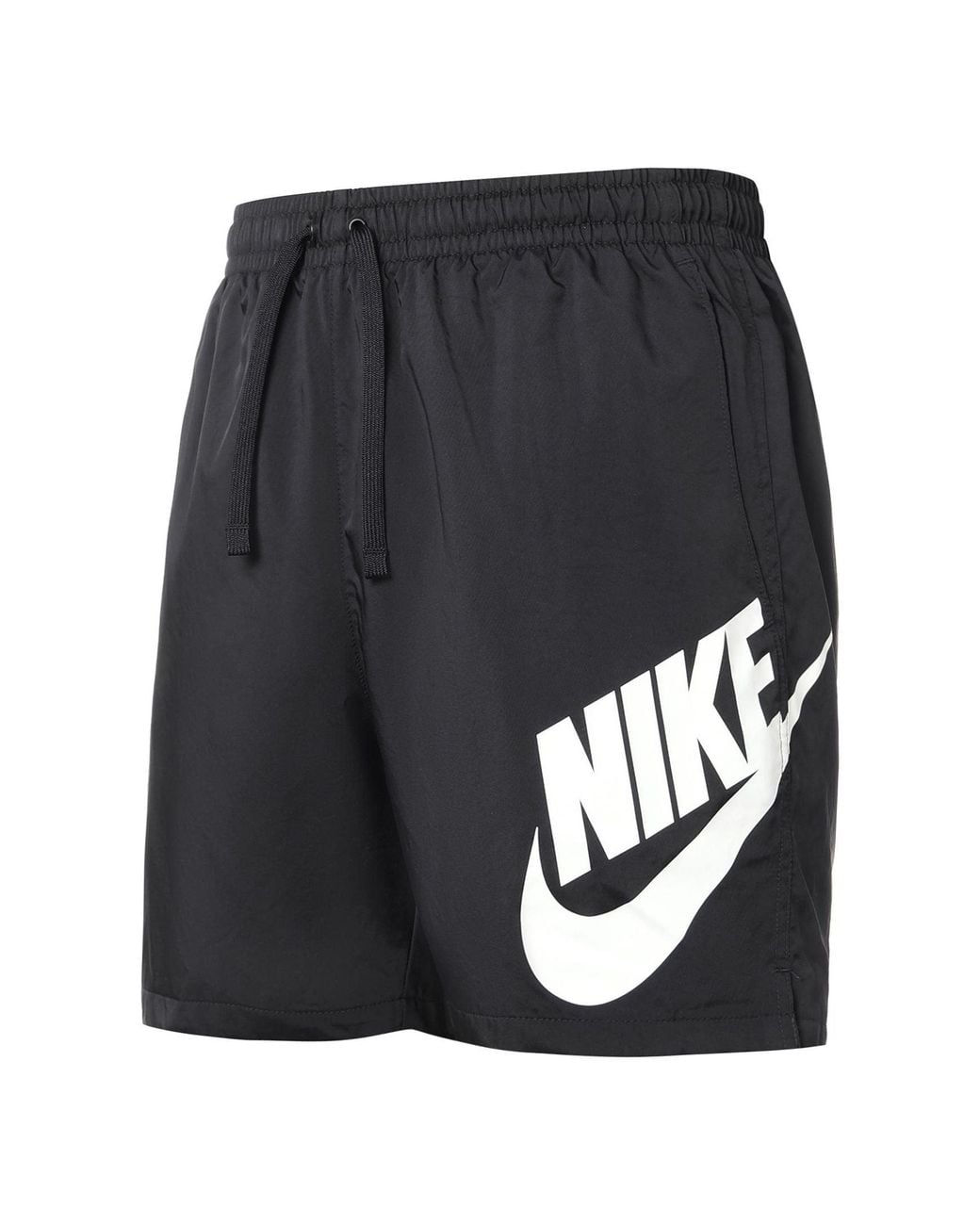 Nike Black Casual Sports Large Logo Woven Sports Shorts for men