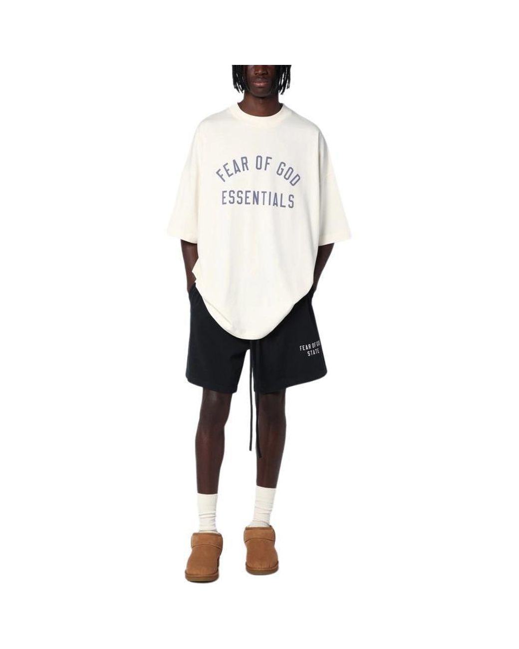 Fear Of God White Jersey Crewneck Tee 'Shell' for men