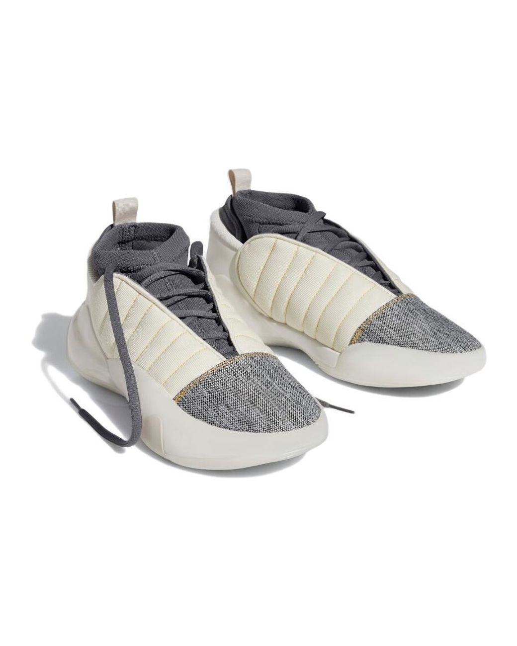 Adidas White Harden Vol.7 Shoes 'Cream Carbon' for men