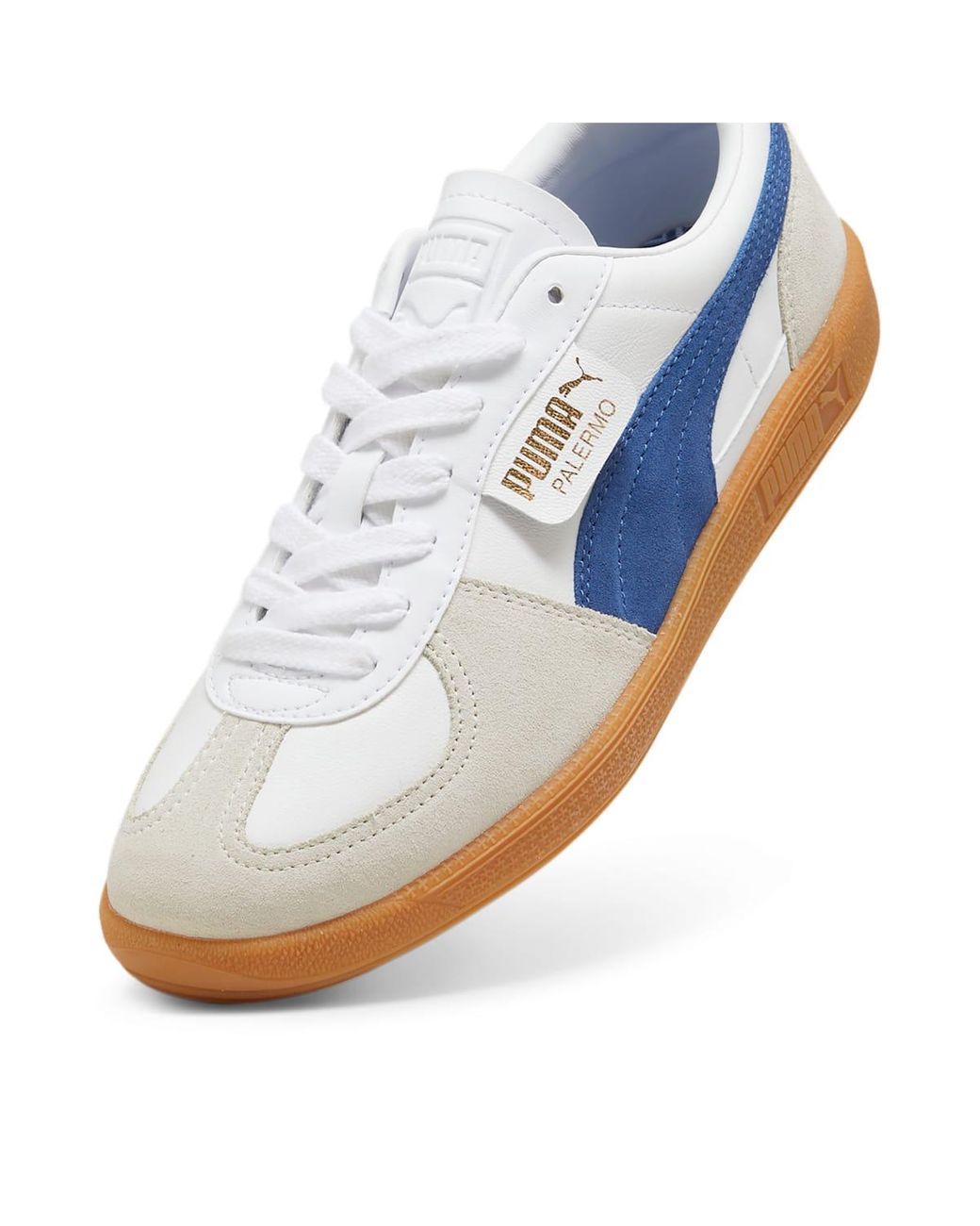 PUMA Blue Palermo Leather Clyde Royal Gum' for men