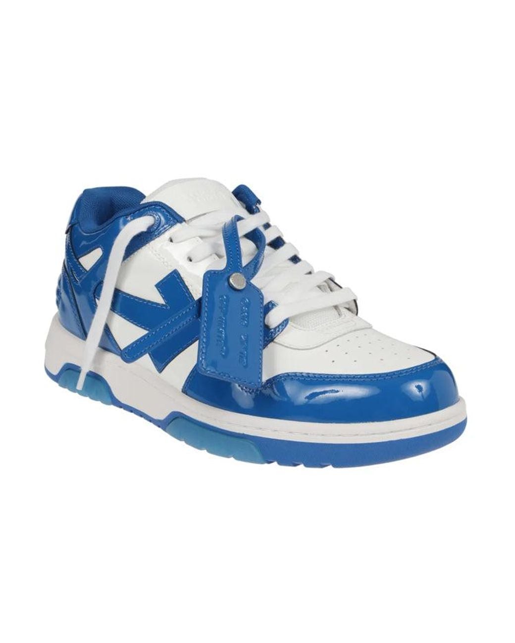 Off-White c/o Virgil Abloh Blue Out Of Office Low-Top Patent Sneaker for men