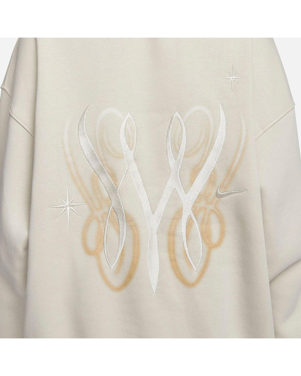 Nike Gray (Wmns) Serena Williams Design Crew Fleece Pullover Hoodie