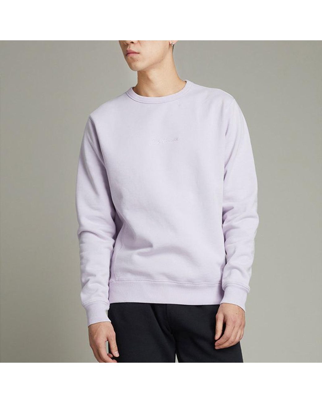 Converse Purple Jack Purcell Pullover Crewneck Sweatshirt 'Lilac' for men