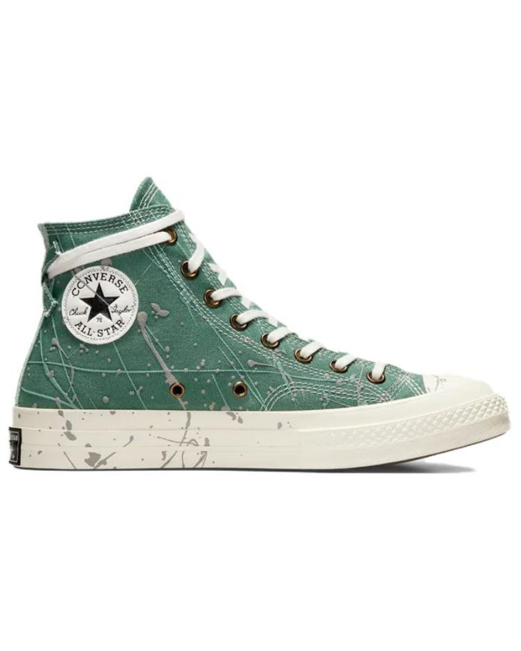 Converse Green Chuck 70S High Top Paint Splatter 'Admire Elm' for men