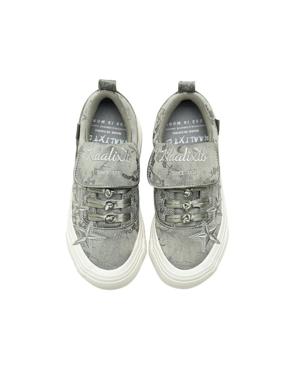 KAALIXTO Metallic Skateboarding Canvas Low for men