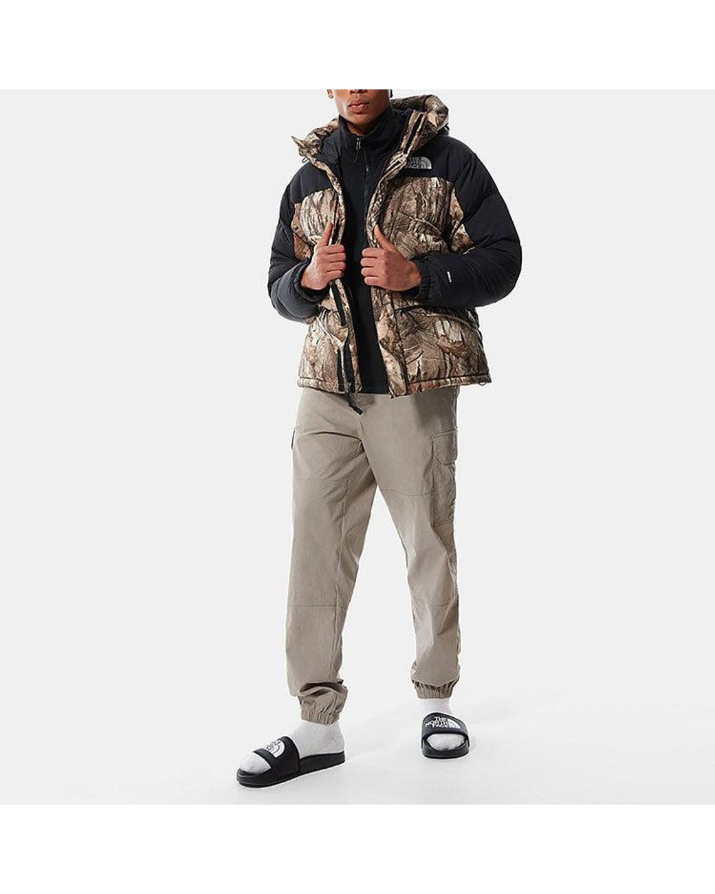 The North Face Brown Nuptse Jacket 550 for men