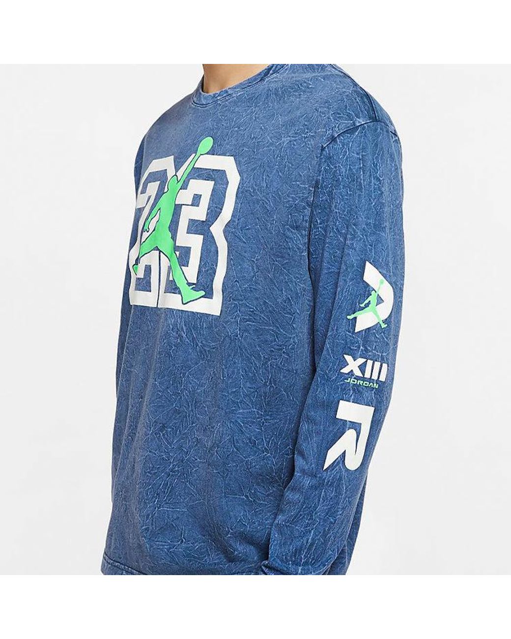 Nike Blue Legacy Aj13 Long Sleeves for men