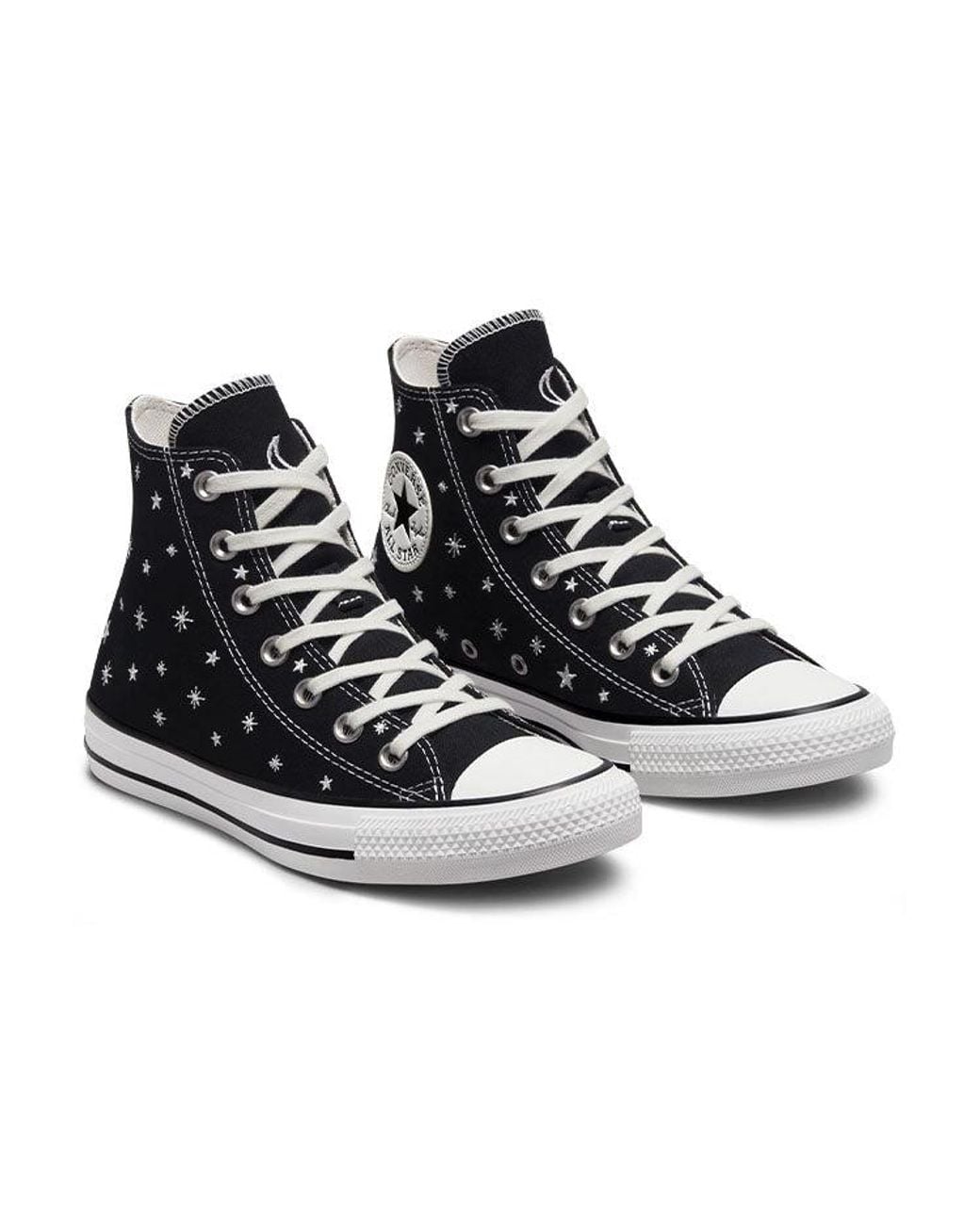 Converse Black (Wmns) Chuck Taylor All Star High 'Embroidered Stars'