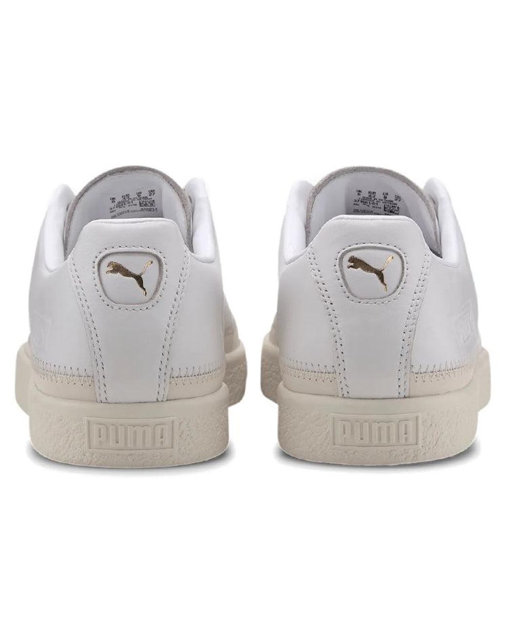 PUMA White Basket Trim Prm Retro Low Tops Casual Skateboarding Shoes for men