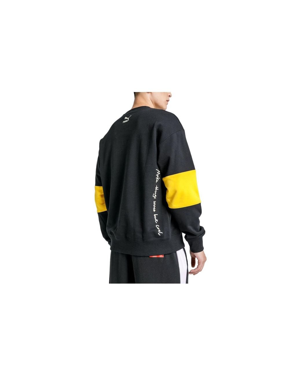 PUMA Blue X Randomevent Crossover Crew Alphabet Logo Sweatshirt for men