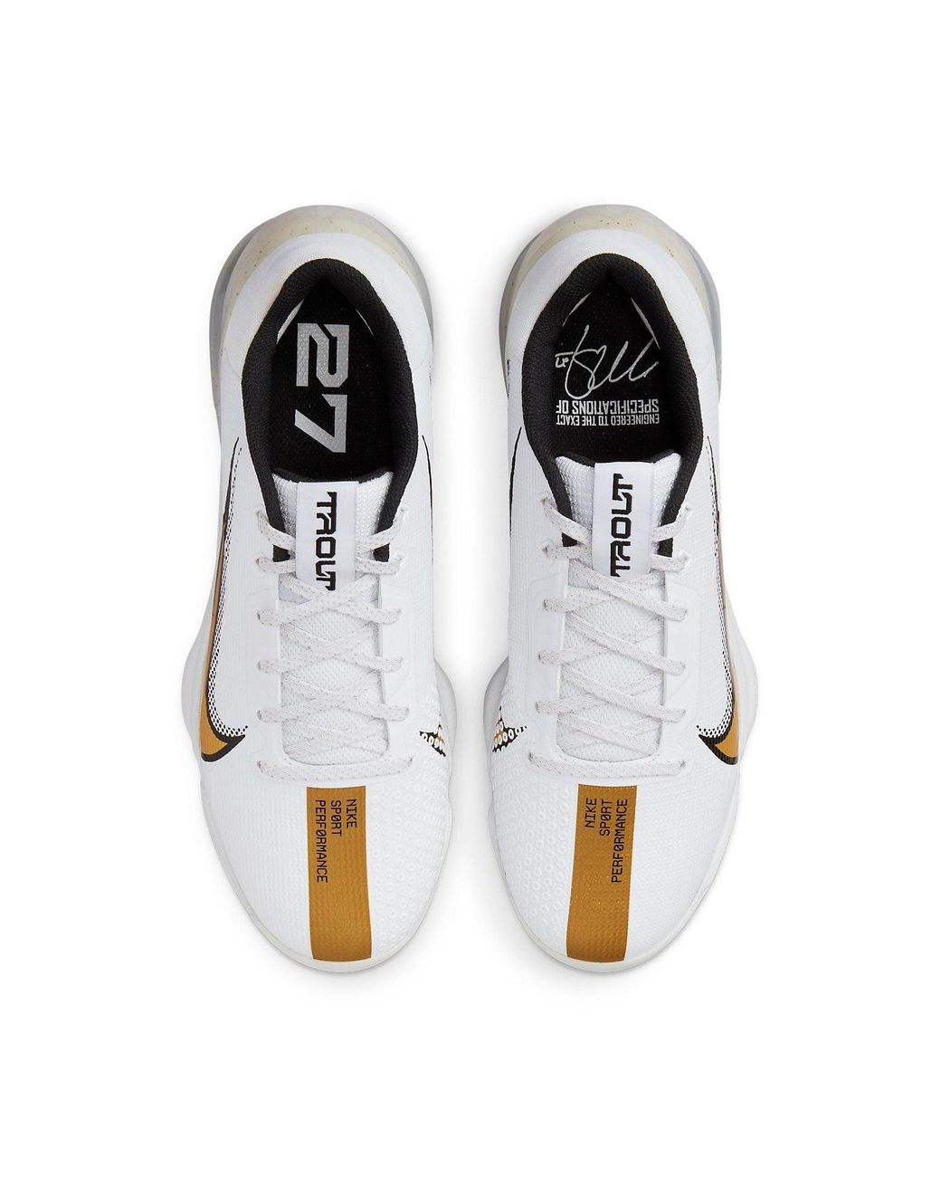 Nike White Force Zoom Trout 7 Pro Metallic' for men