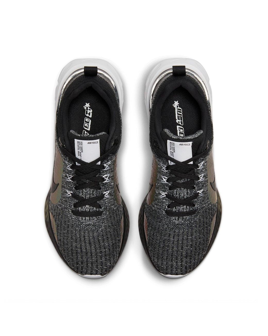 Nike Black (Wmns) React Infinity Run Flyknit 3 Premium Zebra Iridescent'